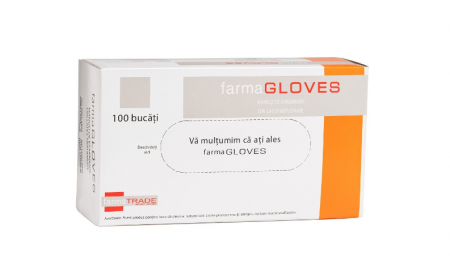Manusi Examinare - Manusi latex nepudrate FarmaGloves Marimea S -Albe 100 buc