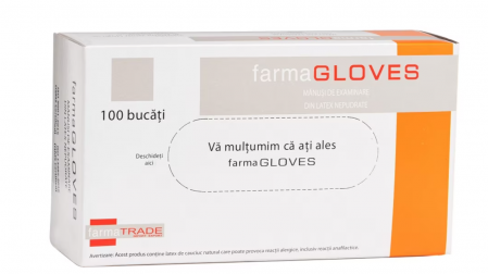 Manusi Examinare - Manusi latex nepudrate Farmagloves Marimea XS -Albe 100 buc
