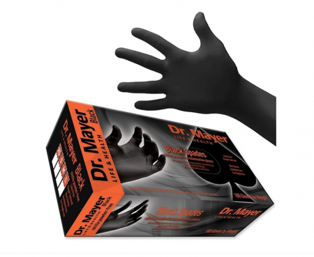 Manusi Nitril - Manusi nitril Dr Mayer Black Spades Marimea XL -NEGRU 100 buc