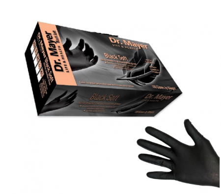 Manusi nitril Dr Mayer Black Soft  Marimea S -NEGRU 100 buc [2]