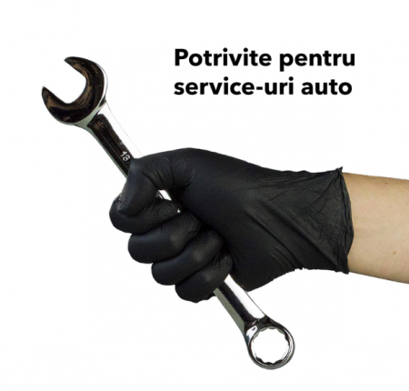 Manusi nitril Dr Mayer Black Soft  Marimea XS -NEGRU 100 buc [7]