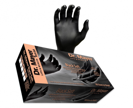Manusi Examinare - Manusi nitril Dr Mayer Black Soft  Marimea S -NEGRU 100 buc