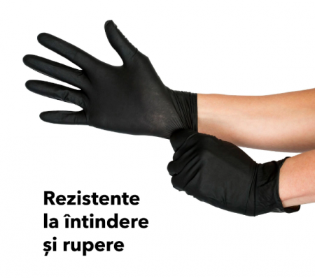 Manusi nitril Dr Mayer Black Soft  Marimea S -NEGRU 100 buc [8]