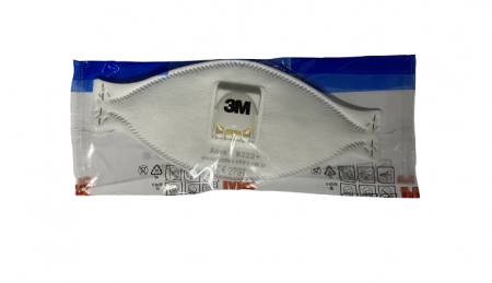 SET 10 BUC Masca de protectie respiratorie FFP2, 3M 9322+ Aura, cu valva / supapa [7]