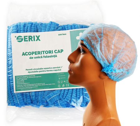 Set 100 Bonete Acoperitori Cap Unica Folosinta Serix [1]