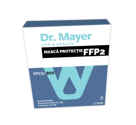 Set 5 Masti de protectie respiratorie,Dr Mayer - 5 straturi Alb [1]