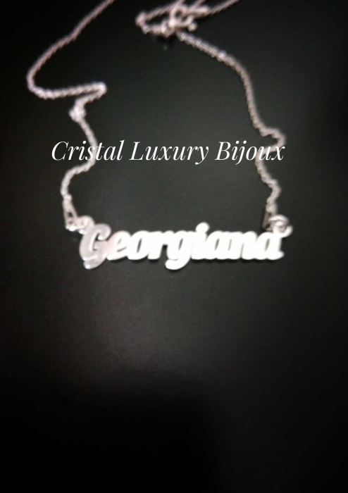 Lantisor personalizat din argint cu nume Georgiana [3]