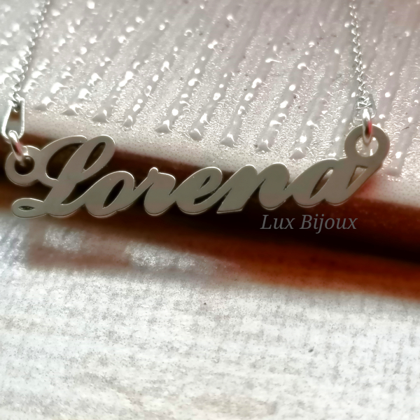 Lantisor personalizat din argint cu nume Lorena [1]