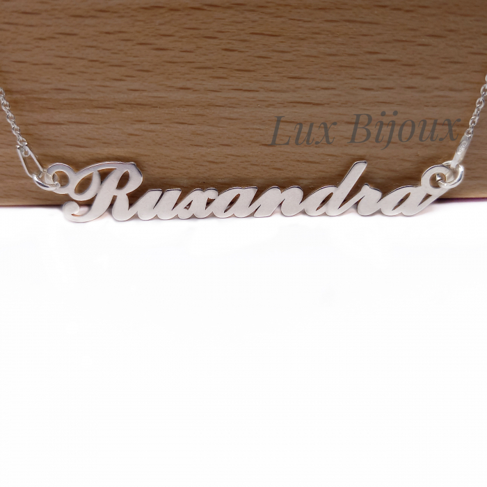 Lantisor personalizat din argint cu nume Ruxandra [2]