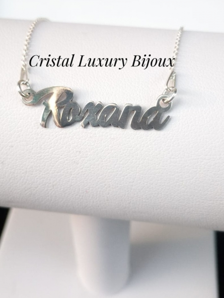 Lantisor personalizat din argint cu nume Roxana [3]