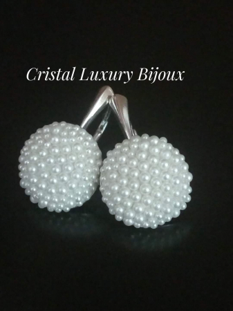Produse - Cercei Luxury cu perle si tortita lunga din argint