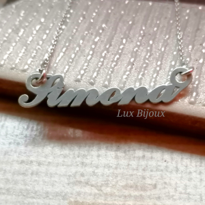 Bijuterii personalizate - Lantisor personalizat din argint cu nume Simona