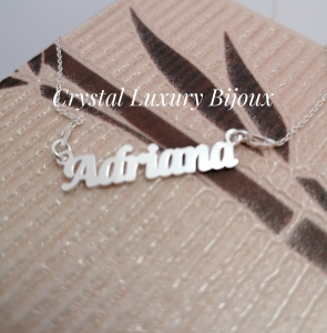 Bijuterii personalizate - Lantisor personalizat din argint cu nume Adriana