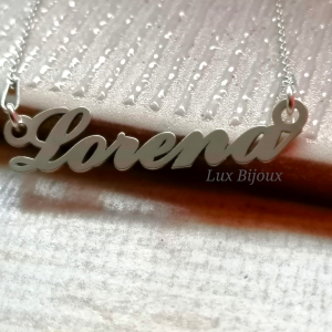 Bijuterii personalizate - Lantisor personalizat din argint cu nume Lorena