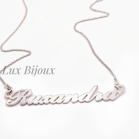 Bijuterii personalizate - Lantisor personalizat din argint cu nume Ruxandra