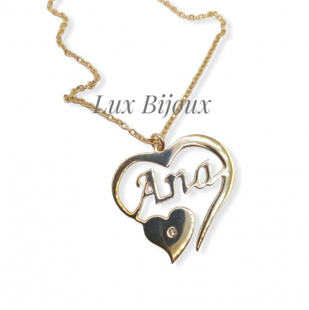 Bijuterii personalizate - Lantisor personalizat inima cu nume Ana