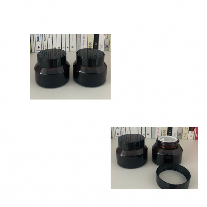 Borcan din sticla ambra 50ml - set 2 buc [4]