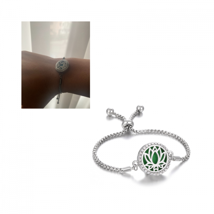 Bratara aromaterapie floare lotus, reglabila [3]