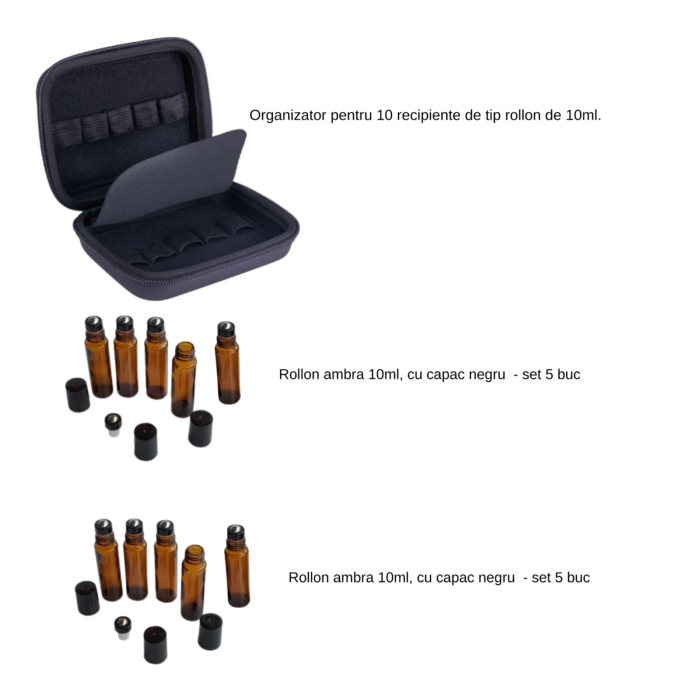 Geanta + 10 sticlute rollon ambra de 10ml [2]