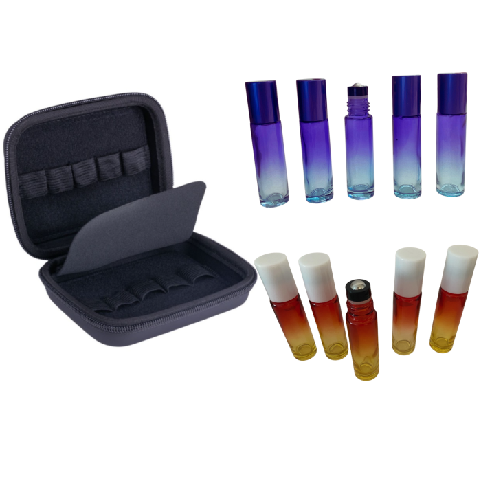 Geanta + 10 sticlute rollon colorate de 10ml [4]