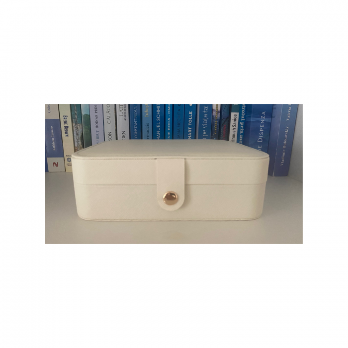 Organizator bijuterii 17x12x5,8cm, alb [5]