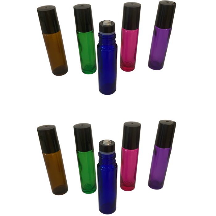 Set 10 sticlute colorate cu rollon de 10ml [2]
