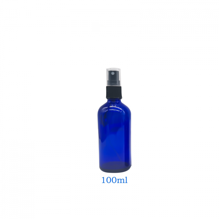 Recipient sticla albastra cu spray 100ml - set 2 buc [4]