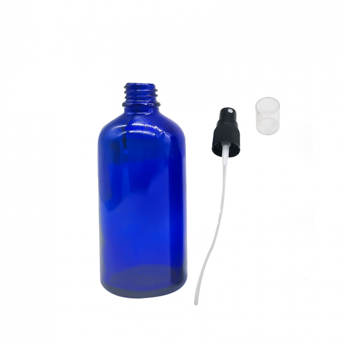 Recipient sticla albastra cu spray 100ml - set 5 buc [4]
