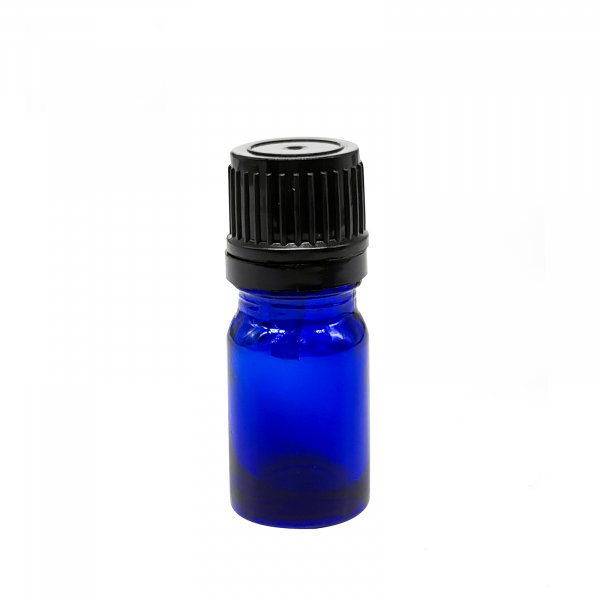 Sticla albastra cu capac picurator sigilabil negru 10ml - set 5 buc [2]