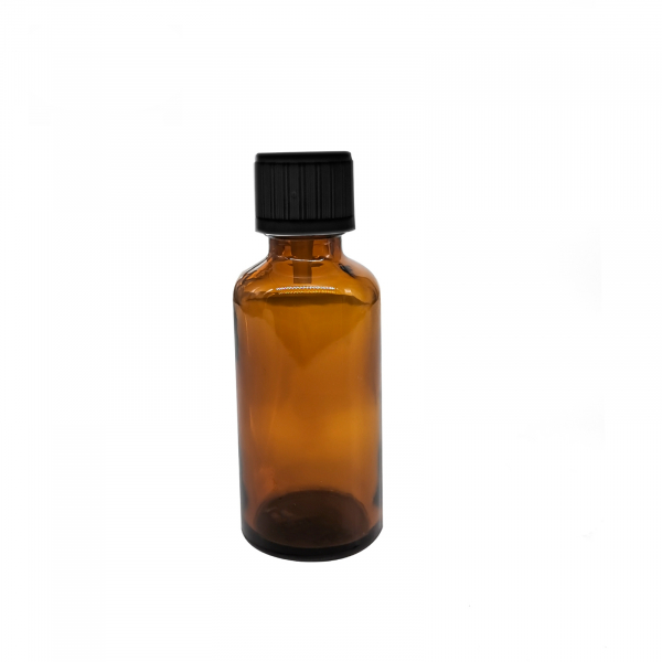 Sticla ambra cu capac picurator childproof negru 50ml - set 5 buc [2]