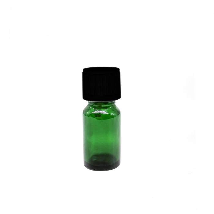 Sticla verde cu capac picurator childproof negru 15ml  - set 5 buc [4]