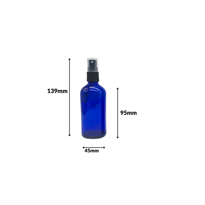Recipient sticla albastra cu spray 100ml - set 2 buc [2]