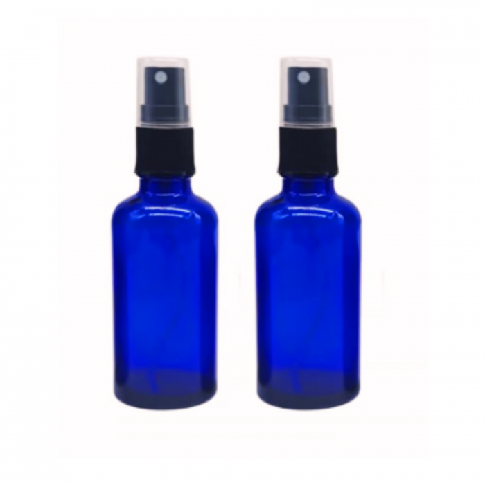 Recipient sticla albastra cu spray 50ml - set 2 buc [1]