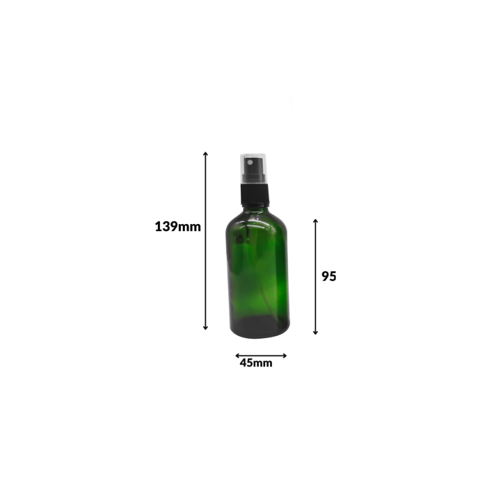 Recipient sticla verde cu spray 100ml - set 2 buc [2]