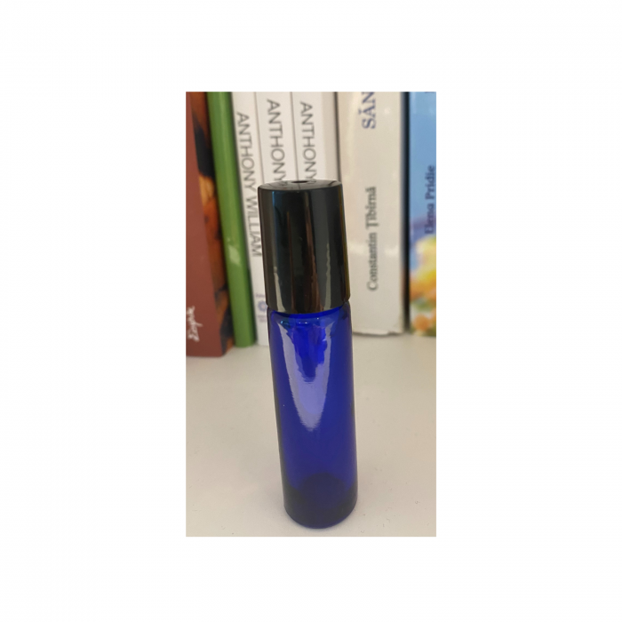 Rollon albastru 10ml, cu capac negru - set 5 buc [6]