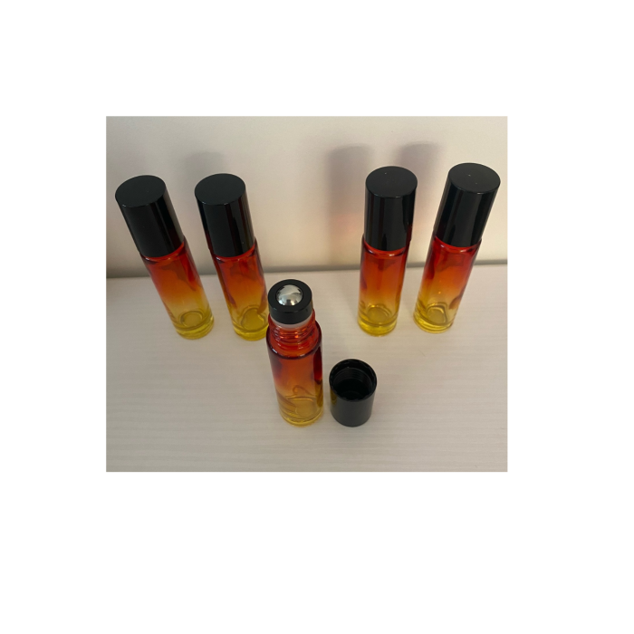 Rollon multicolor 10ml, cu capac negru - set 5 buc [5]