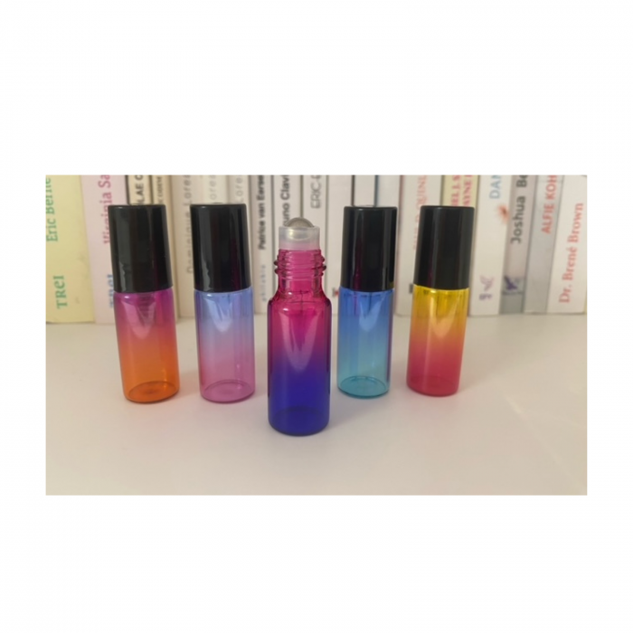 Rollon multicolor 5ml. cu capac negru - set 5 buc [3]