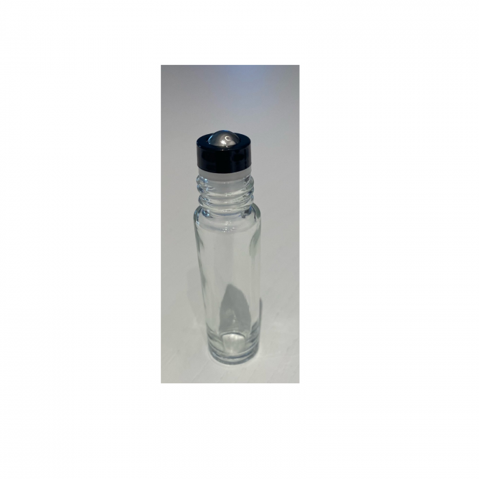 Rollon transparent 10ml, cu capac alb - set 5 buc [3]