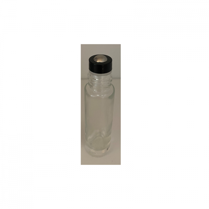 Rollon transparent 10ml, cu capac alb - set 5 buc [4]