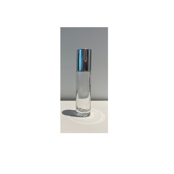 Rollon transparent 10ml, cu capac argintiu - set 5 buc [5]