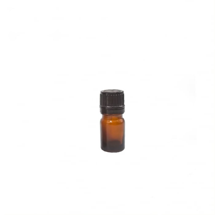 Sticla ambra cu capac picurator sigilabil negru 5ml  - set 5 buc [3]