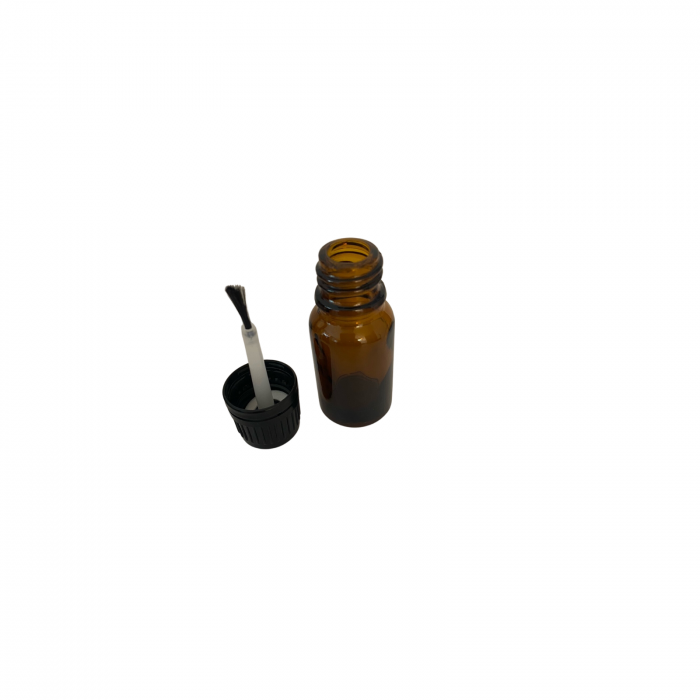 Sticla ambra cu aplicator tip pensula 10ml, capac sigilabil - set 5 buc [5]