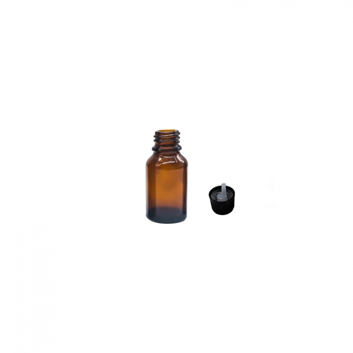 Sticla ambra cu capac picurator sigilabil negru 10ml - set 5 buc [2]