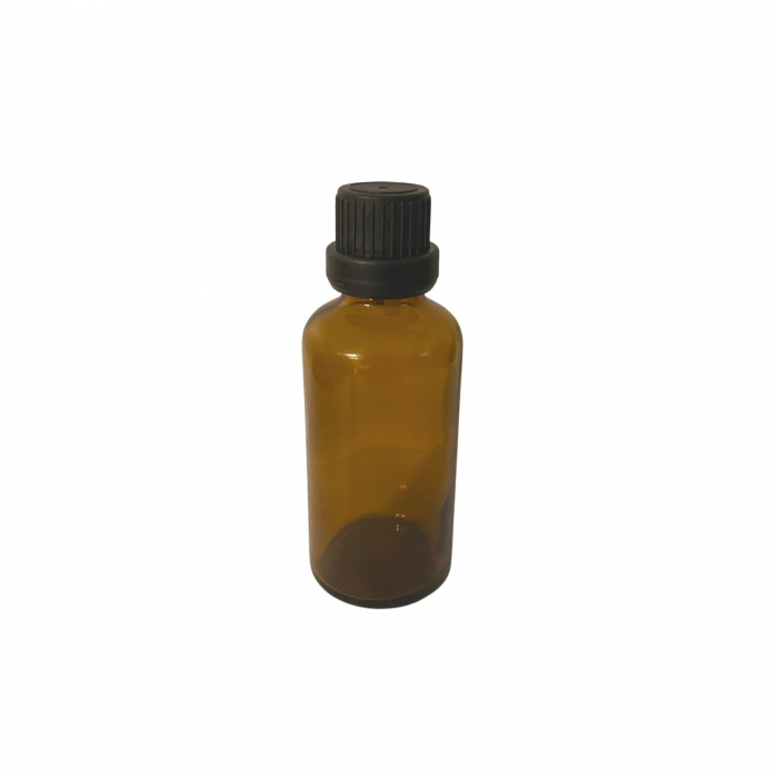 Sticla ambra cu capac tip 2 picurator sigilabil negru 50ml - set 5 buc [4]