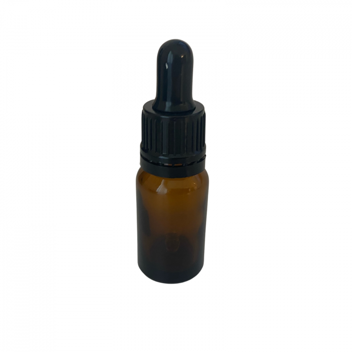 Sticla ambra cu pipeta si capac negru sigilabil 15ml  - set 5 buc [5]