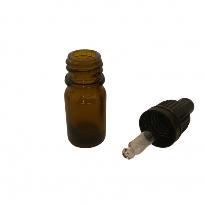 Sticla ambra cu pipeta si capac negru sigilabil 15ml  - set 5 buc [2]