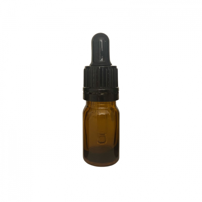 Sticla ambra cu pipeta si capac negru sigilabil 5ml - set 5 buc [2]