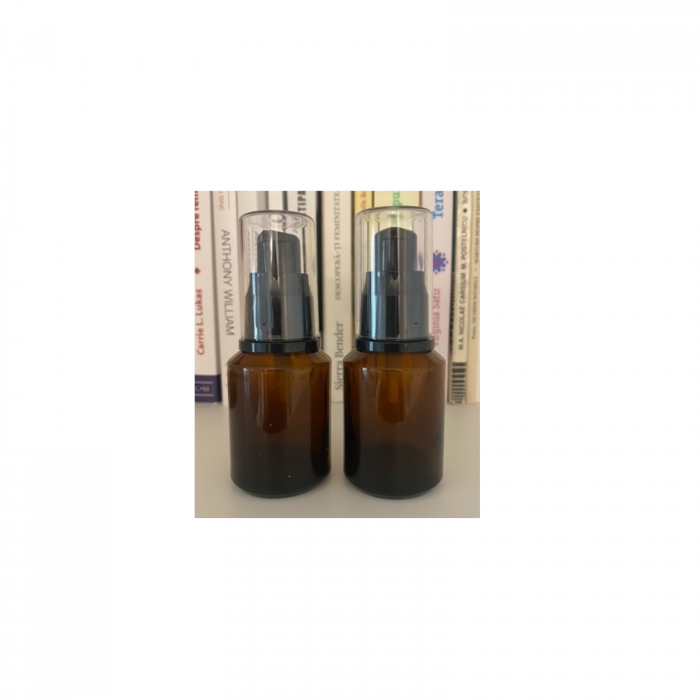 Sticla ambra cu pompa 30ml  - set 2 buc [5]