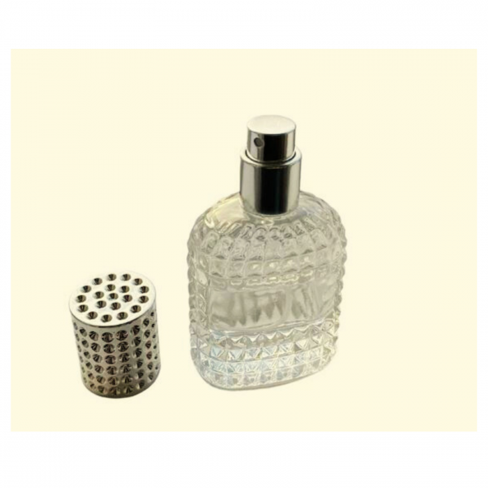 Sticla parfum reincarcabila 50ml. Dots cu capac argintiu [6]