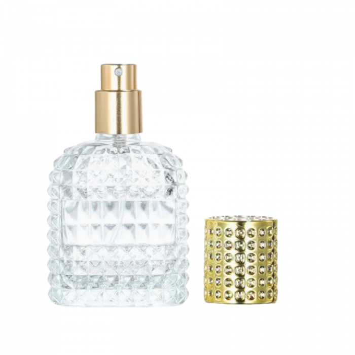 Sticla parfum reincarcabila 100ml. Dots cu capac auriu [3]